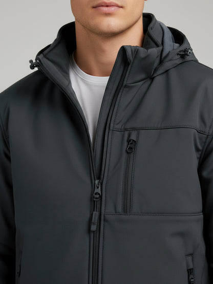 Celio Men Grey Solid Regular Fit Polyester Jackets