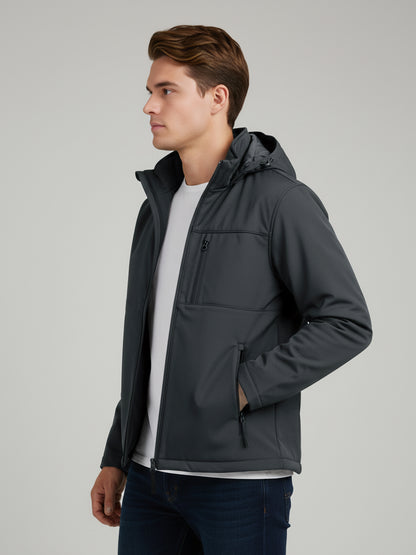 Celio Men Grey Solid Regular Fit Polyester Jackets