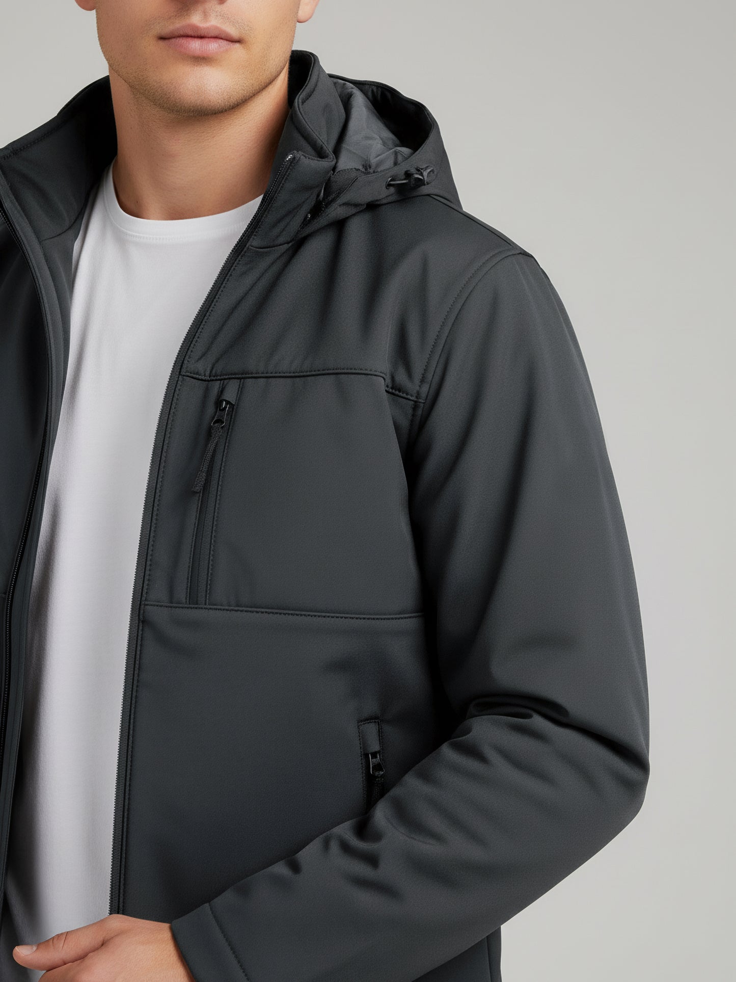 Celio Men Grey Solid Regular Fit Polyester Jackets