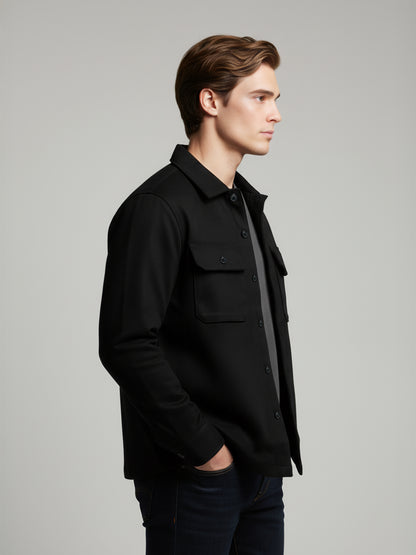 Celio* Men Black Solid Regular Fit Polyester Jackets