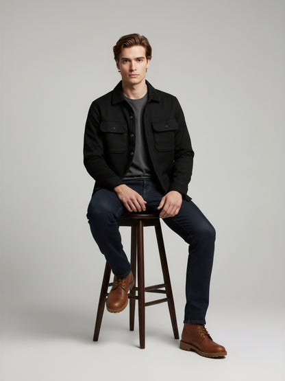 Celio* Men Black Solid Regular Fit Polyester Jackets