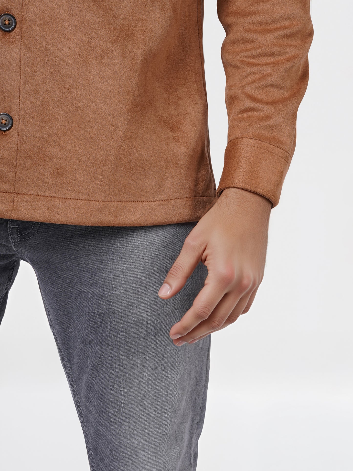 Celio* Men Brown Solid Regular Fit Polyester Jacket