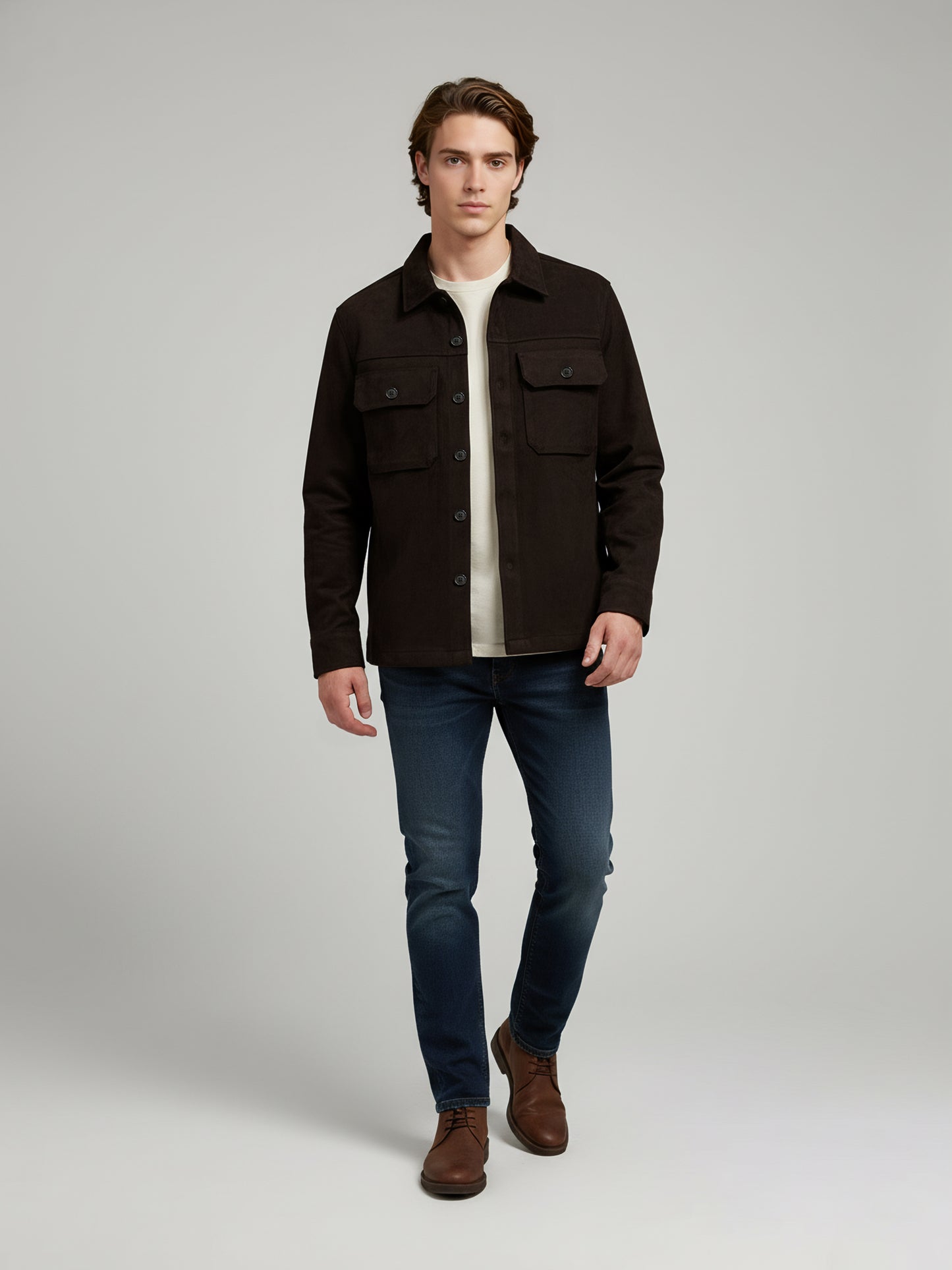 Celio* Men Brown Solid Regular Fit Polyester Jackets