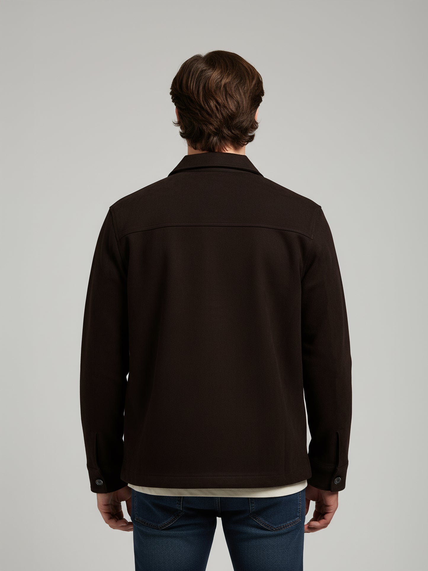 Celio* Men Brown Solid Regular Fit Polyester Jackets