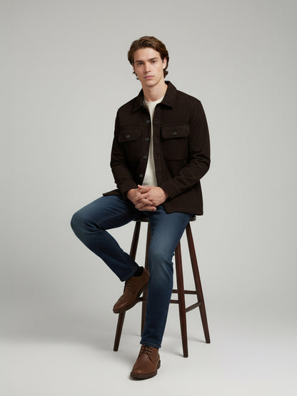 Celio* Men Brown Solid Regular Fit Polyester Jackets