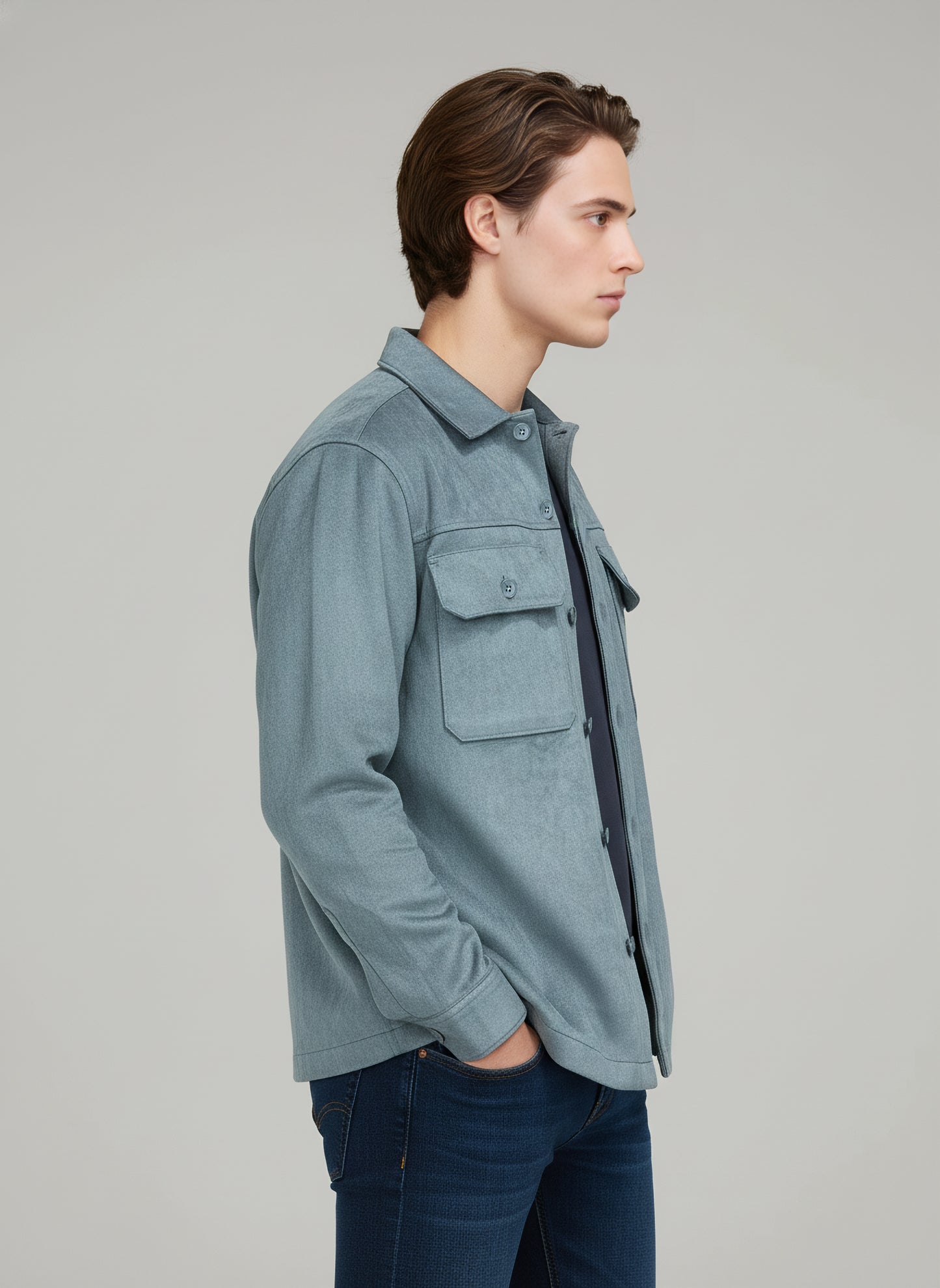 Celio* Men Green Solid Regular Fit Polyester Jackets