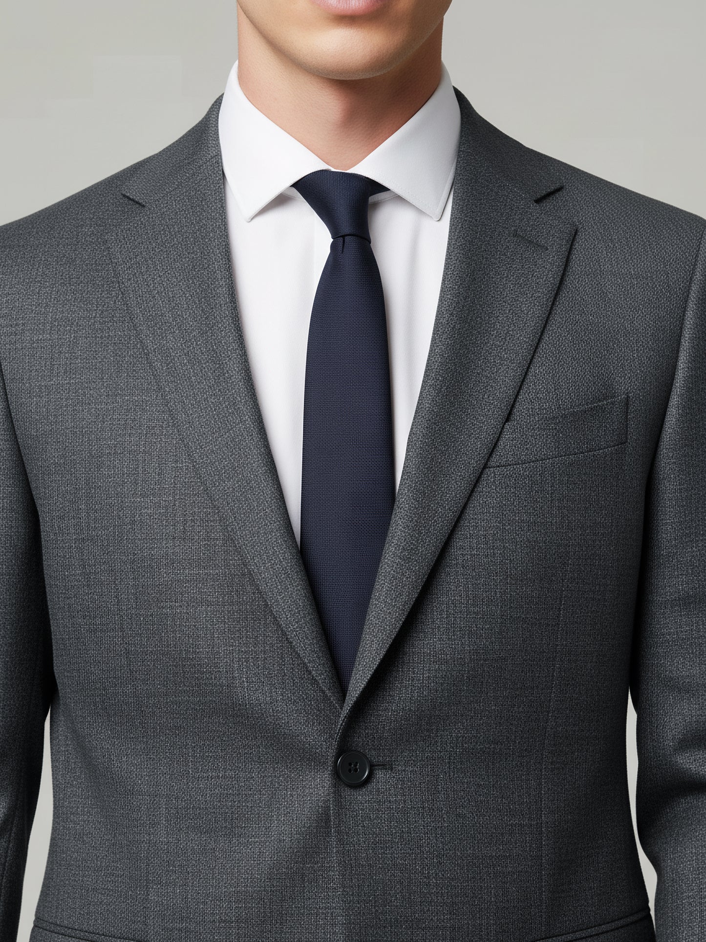 Celio Men Grey Solid Slim Fit Wool Blazer