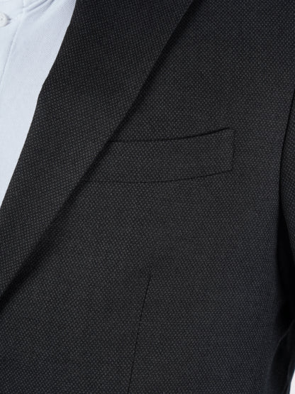 Celio* Men Black Solid Slim Fit Wool Blazer