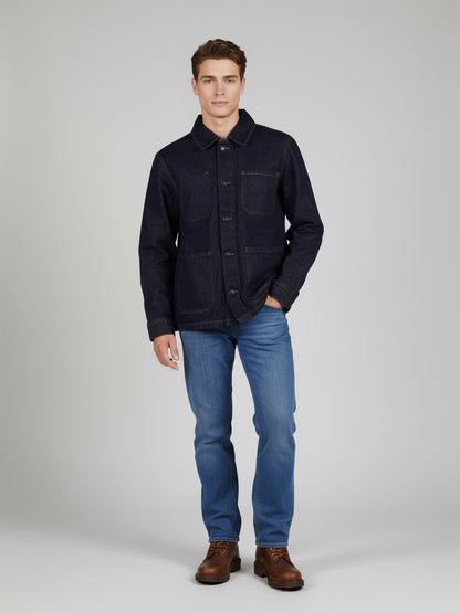 Celio* Men Blue Solid Regular Fit Cotton Jackets