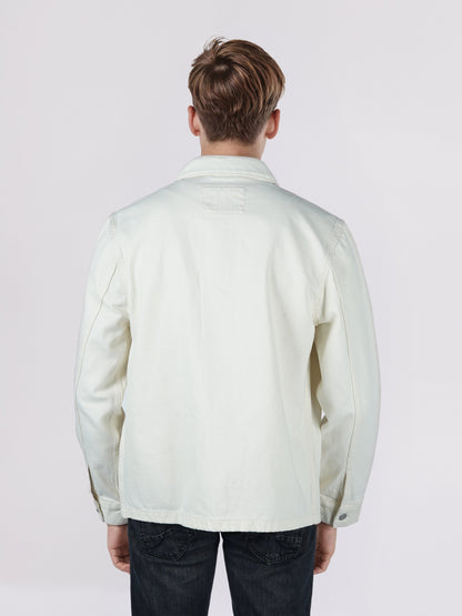 Celio* Men Cream Solid Regular Fit Cotton Jackets