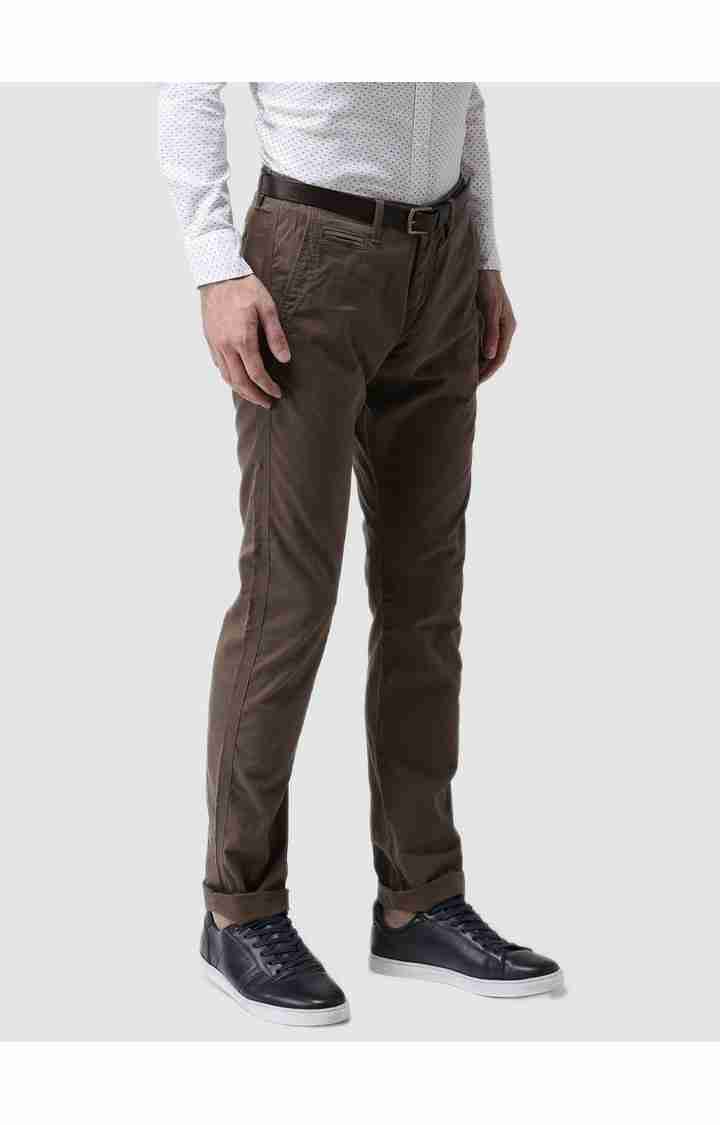 Khaki Regular Fit Trousers