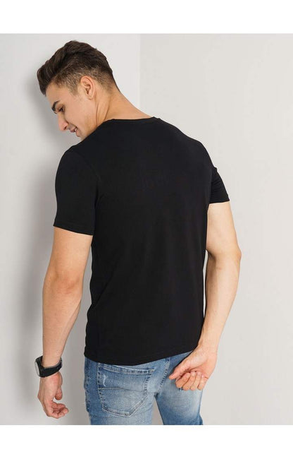 Celio* Solid Regular Fit Cotton Black T-Shirt