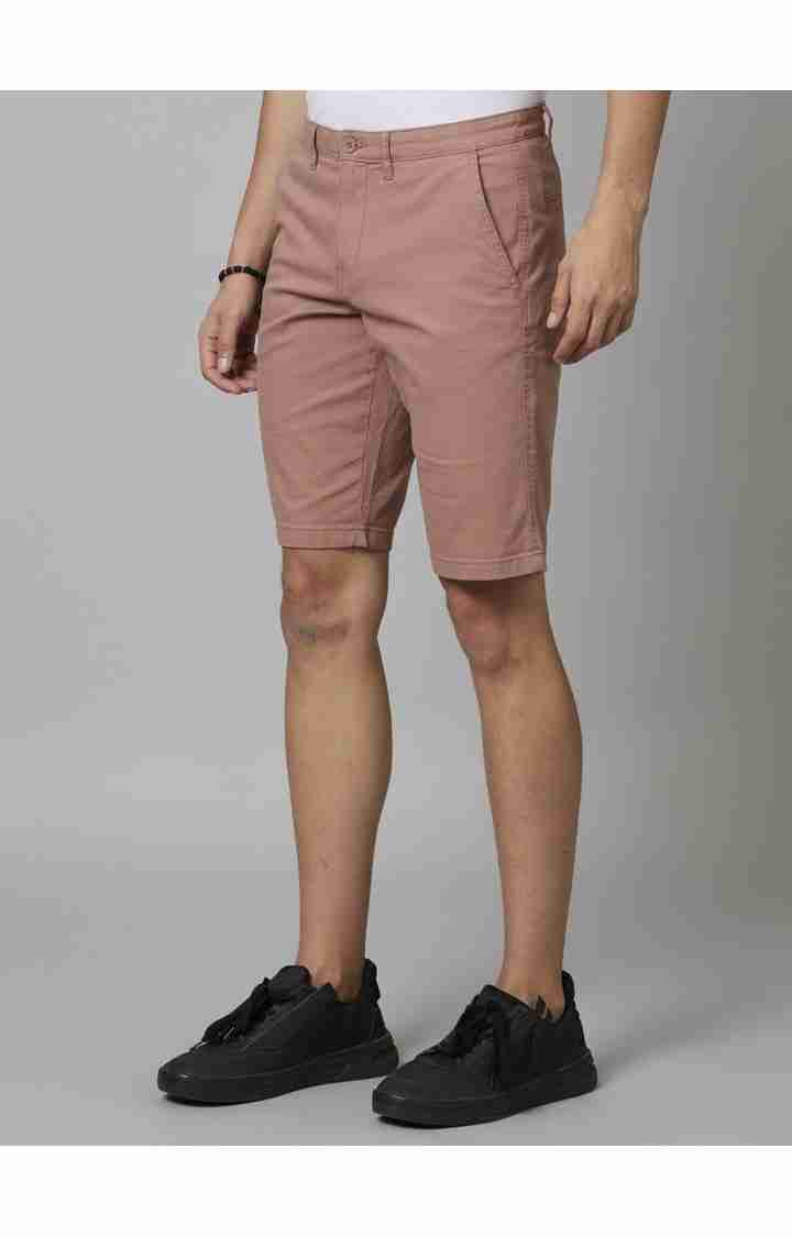 Peach Regular Fit Shorts