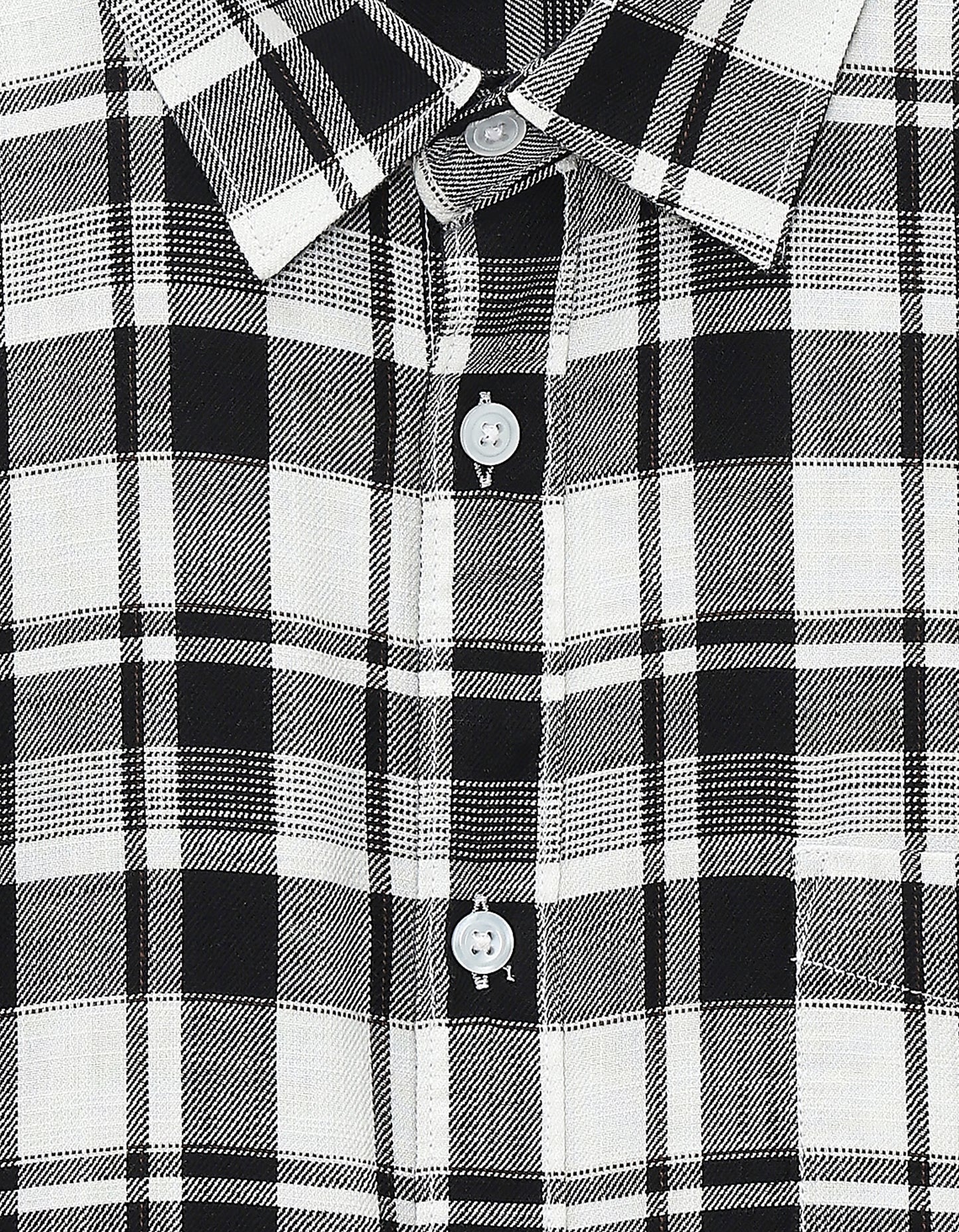 Celio Regular Fit Spread Collar 100% Cotton Shirt - Black