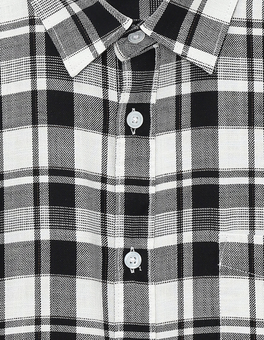 Celio Regular Fit Spread Collar 100% Cotton Shirt - Black