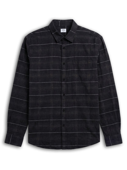 Celio Checks Regular Fit Cotton Black Shirts