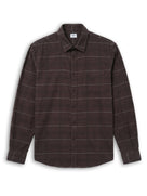 Celio Checks Regular Fit Cotton Brown Shirts