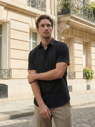 Celio Men Black Solid Regular Fit Cotton Shirts