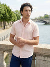 Celio Men Pink Solid Regular Fit Cotton Shirts