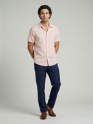 Celio Men Pink Solid Regular Fit Cotton Shirts