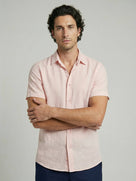 Celio Men Pink Solid Regular Fit Cotton Shirts