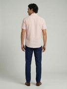Celio Men Pink Solid Regular Fit Cotton Shirts