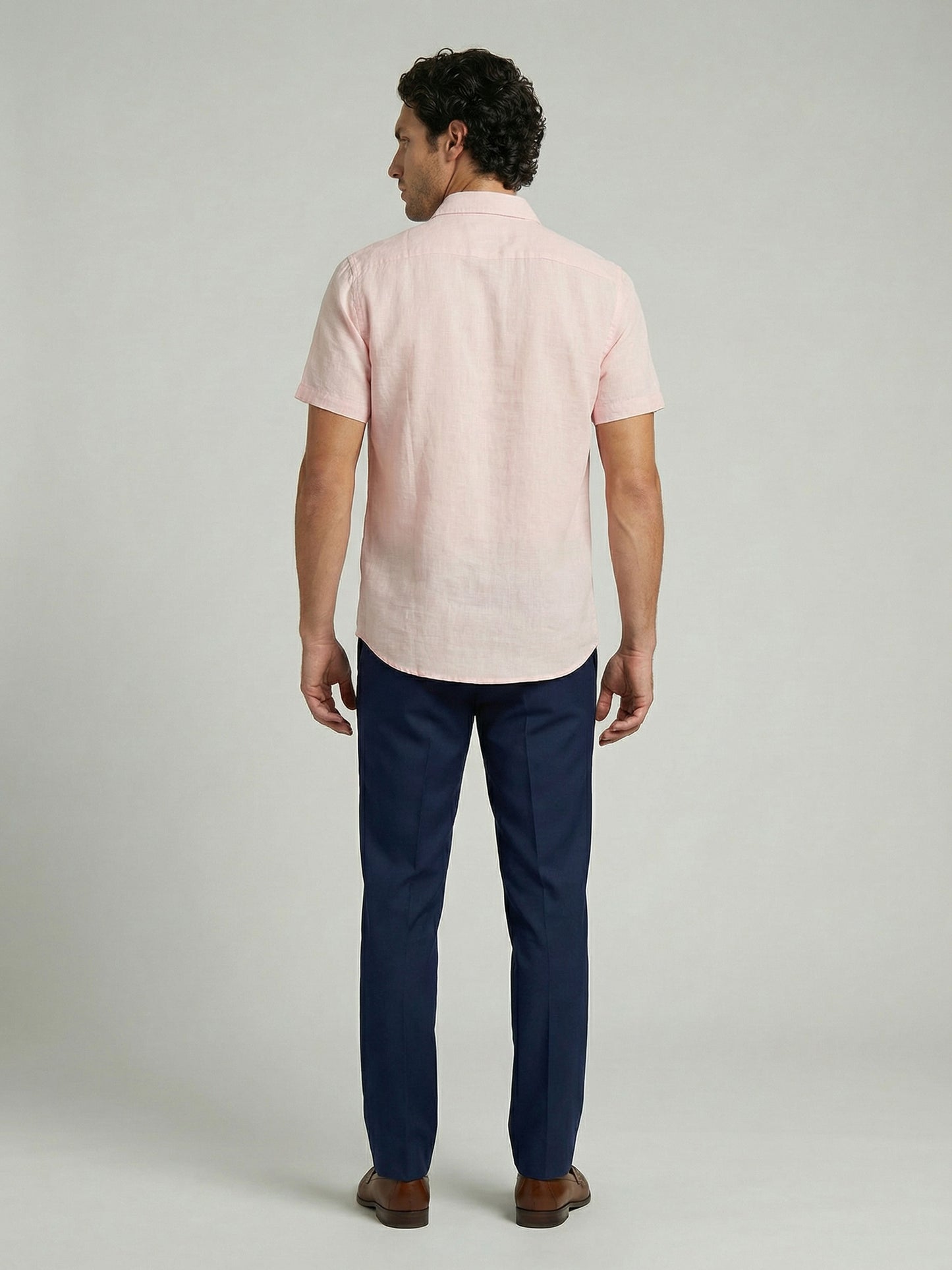 Celio Men Pink Solid Regular Fit Cotton Shirts
