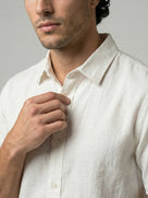 Celio Men White Solid Regular Fit Cotton Shirts