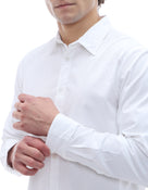 Celio Mens White Solid Regular Fit Cotton Shirts