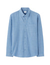 Celio Men Blue Solid Regular Fit Cotton Shirts