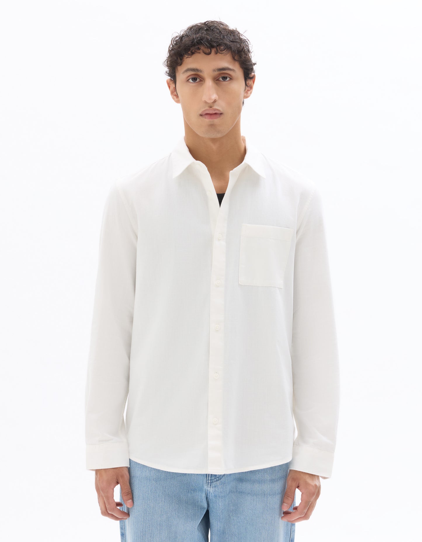 Celio Men White Solid Regular Fit Cotton Shirts