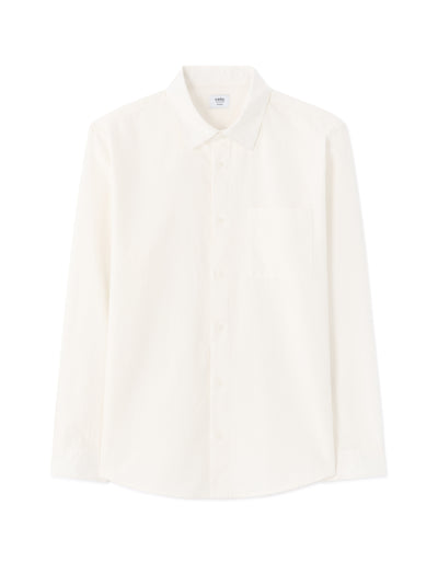 Celio Men White Solid Regular Fit Cotton Shirts