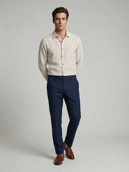 Celio* Men Off White Solid Regular Fit Cotton Shirts