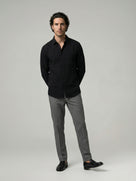 Celio Men Black Solid Regular Fit Cotton Shirts