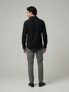 Celio Men Black Solid Regular Fit Cotton Shirts