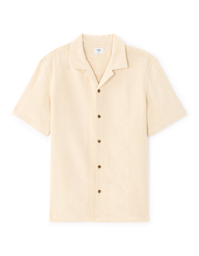 Celio Men Beige Solid Regular Fit Cotton Shirts