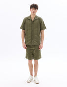 Celio Men Olive Solid Regular Fit Cotton Shirts