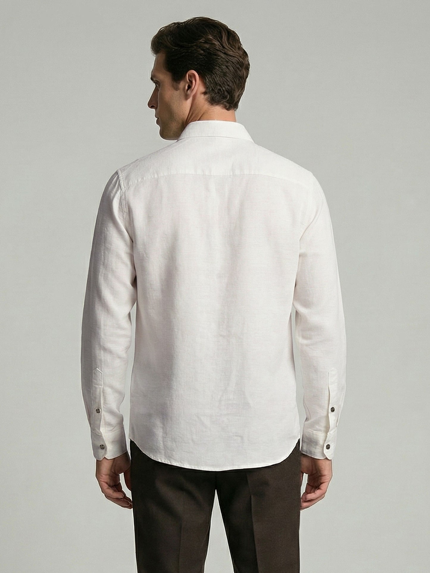 Celio* Men Off White Solid Regular Fit Polyester Shirts