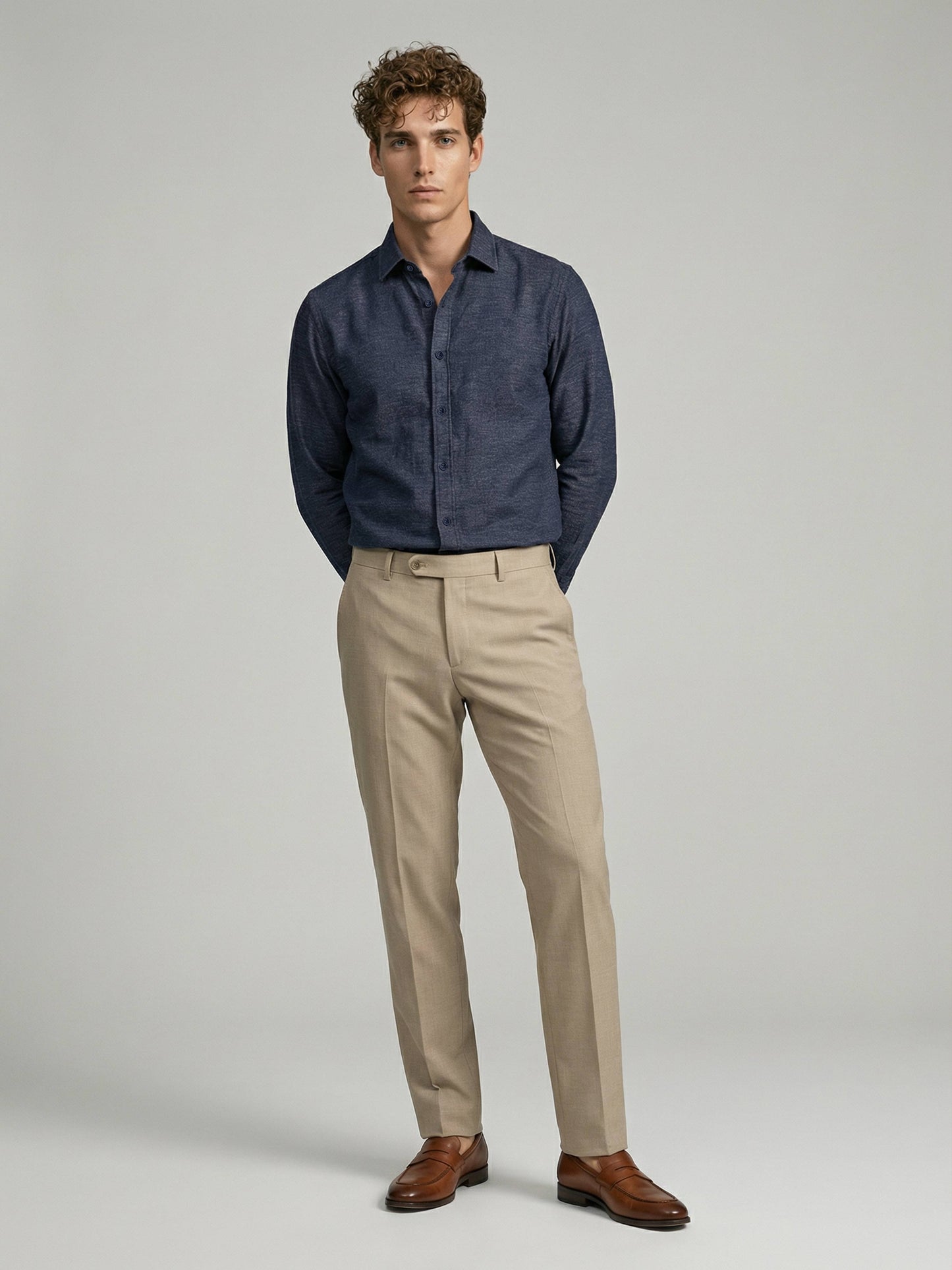 Celio* Men Blue Solid Regular Fit Polyester Shirts