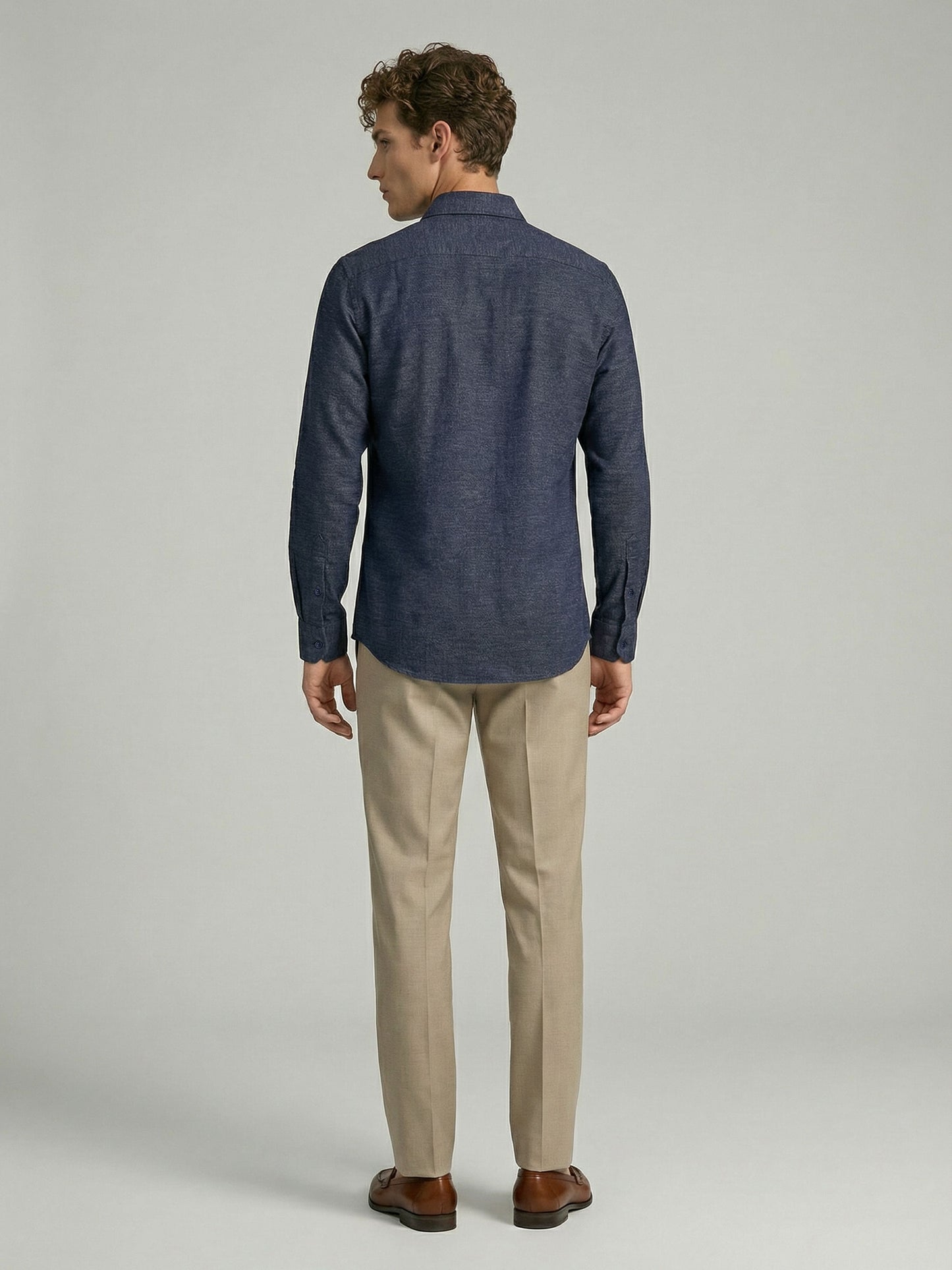 Celio* Men Blue Solid Regular Fit Polyester Shirts