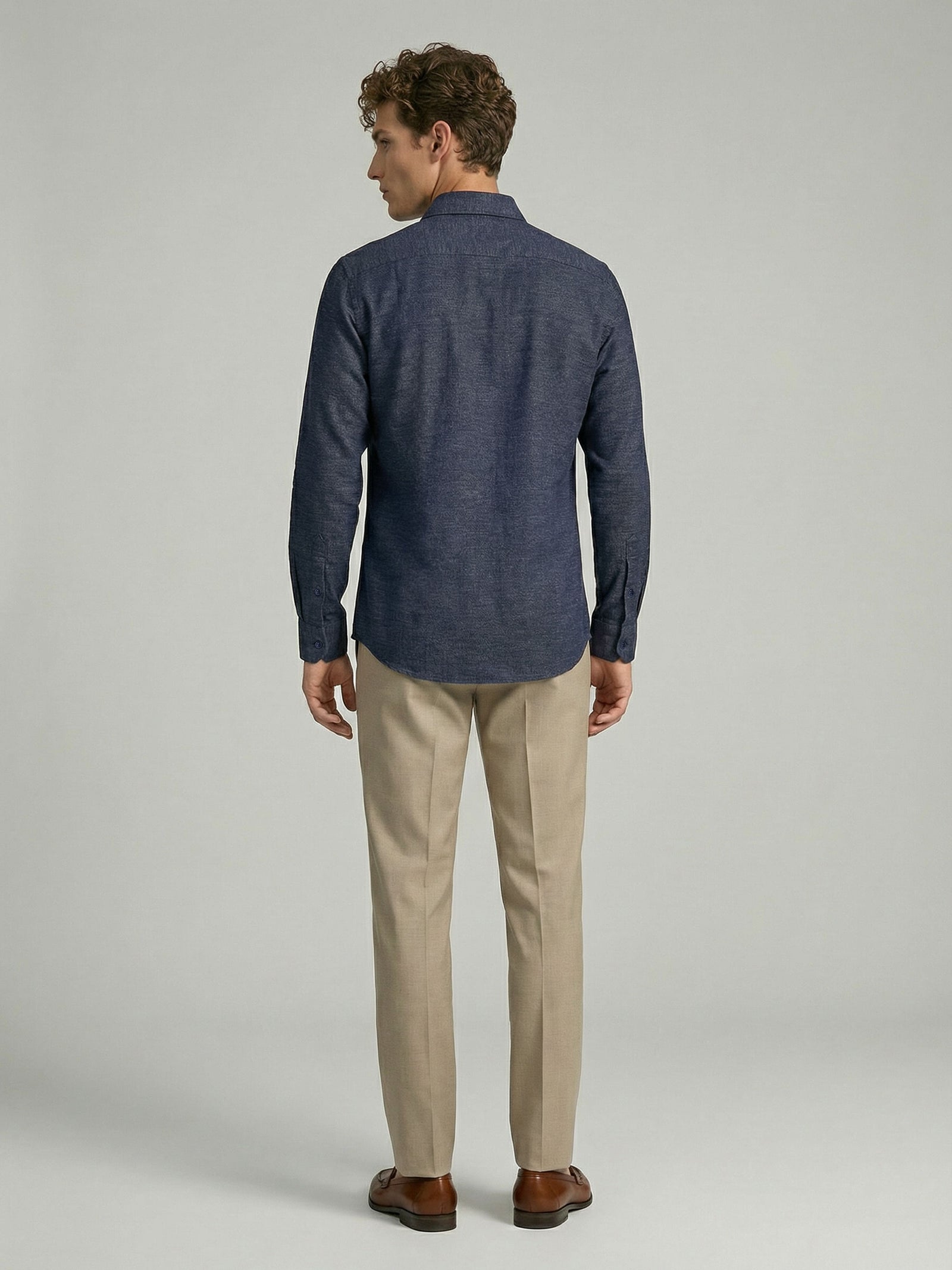 Celio* Men Blue Solid Regular Fit Polyester Shirts