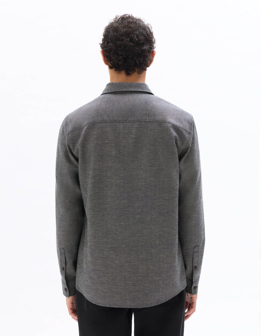 Celio Men Grey Solid Regular Fit Polyester Shirts