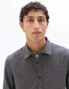 Celio Men Grey Solid Regular Fit Polyester Shirts