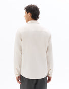 Celio Men Cream Solid Regular Fit Polyester Shirts