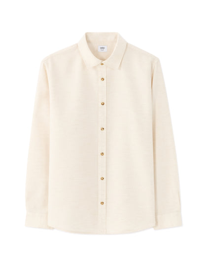 Celio Men Cream Solid Regular Fit Polyester Shirts