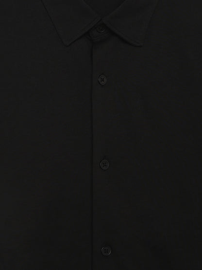 Celio Solid Regular Fit Cotton Black Shirts