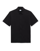 Regular Fit 100% Cotton Solid Spread Collar Shirt - Black