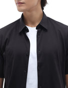 Celio Solid Regular Fit Cotton Black Shirts