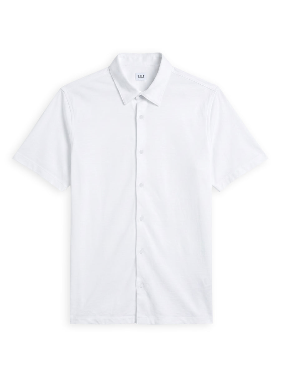 Celio Solid Regular Fit Cotton White Shirts