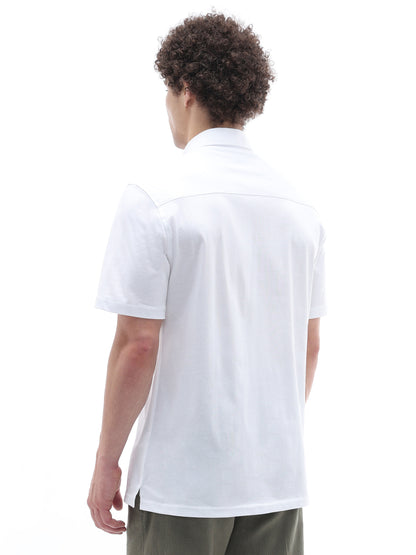Celio Solid Regular Fit Cotton White Shirts